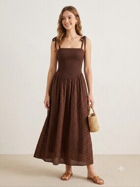 wayf brown eyelet dress | Dresses | Wayf Floral Print Offtheshoulder Hand wash cold